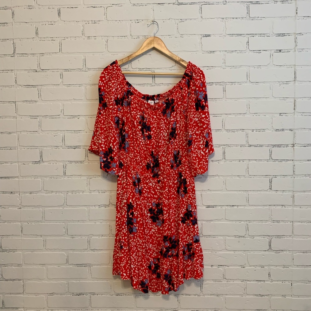 Gap red floral dress
